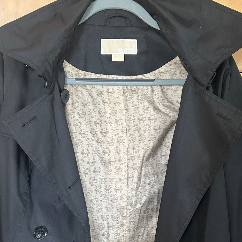 Michael Kors Dark Coat with Patterned Lining